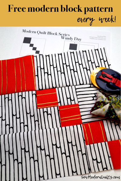 Modern Quilt Block Series - Windy Day Block Pattern by Amy Ellis