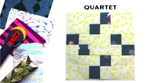 Quartet Block by Amy Ellis for Modern Quilt Block Series
