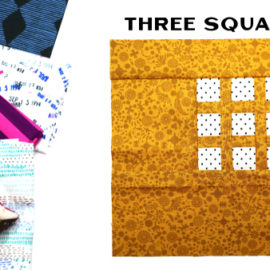 Three Squared Block by Amy Ellis for Modern Quilt Block Series
