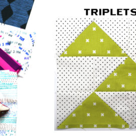 Triplets Block by Amy Ellis for Modern Quilt Block Series