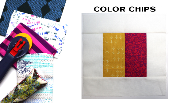 Color Chips Block: Modern Quilt Block Series