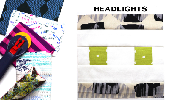 Headlights Block by Amy Ellis for Modern Quilt Block Series