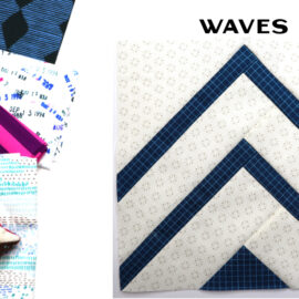 Waves Block by Amy Ellis for Modern Quilt Block Series