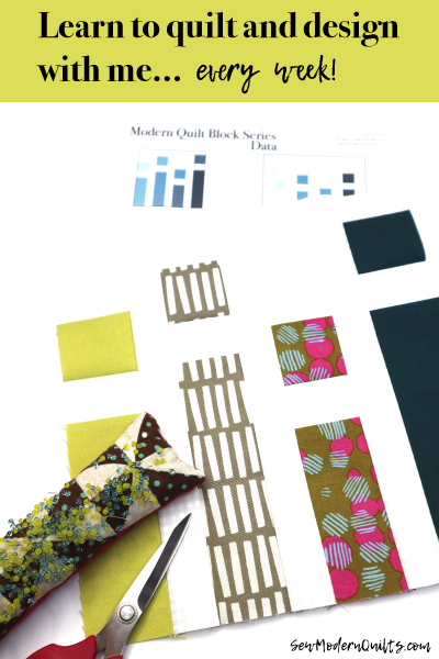 Data Block by Amy Ellis for Modern Quilt Block Series